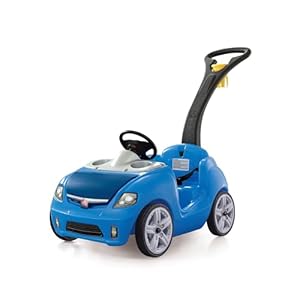 Step2 Whisper Ride Blaues Rutscherauto mit Schiebestange