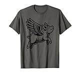 Funny Flying Pig Oink Aviator T-Shirt