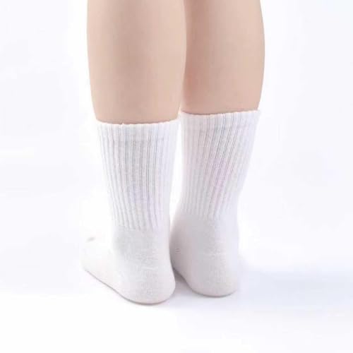 Image of Toddler Non Slip Cotton Crew Socks with Grips for Baby Boys Girls