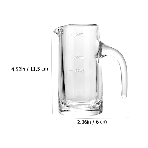 COLLBATH 2 Unidades Dispensador De Vinho Copo Medidor De Vinho De Vidro Copo De Mistura De Barman Po