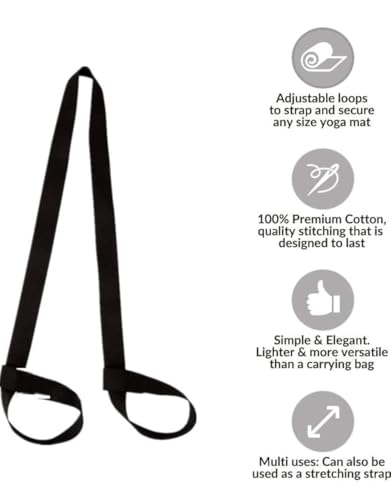 Image of ( Pack of 2 Yoga Mat Strap for Carrying & Sling Belt for Holding Mat with Adjustable Strap(A729)