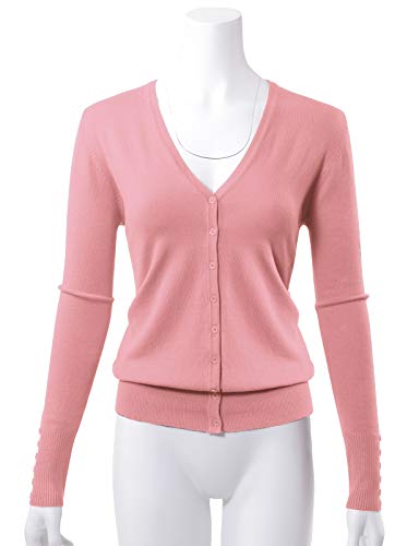 Image of Allsense Women's Long-Sleeve V-Neck Cardigan Sweater | Button Down, Lightweight Soft Knit