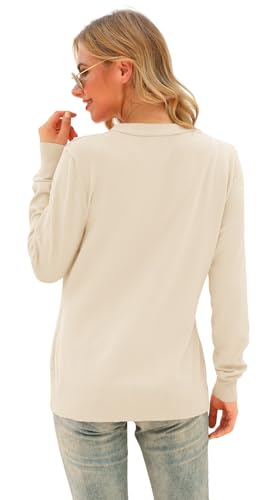 Image of VIISHOW Women Long Sleeve Button Down V Neck Lightweight Basic Knit Sweater Cardigan
