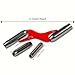 Steel Brick Jointer Tool Set With Ergonomic Handle And Four Sizes 1/2 5/8 3/4 7/8 Inch For Masonry And Bricklaying Projects, Red Yellow Black(Red)