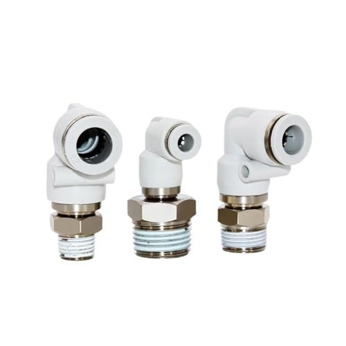 Conector neumático giratorio KSL06-M5 con codo en ángulo recto para mangueras 2