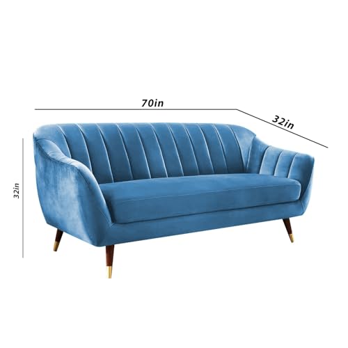 Image of Atticus 3+2 Seater Sofa Set for Living Room (Turquise Colour) Premium Fabric Sofa