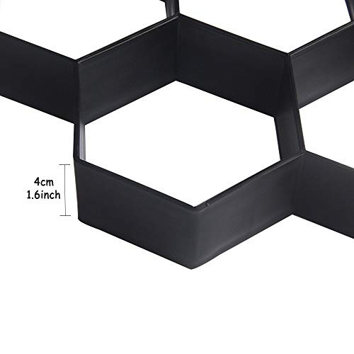 Com4Sport Diy Patio Walk Maker Stepping Stone Concrete Paver Mold Reusable Path Maker Mold Garden Paving Stone Molds 11.4X11.4 Inch (Hexagon) #TOP3