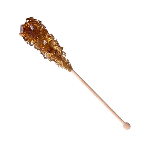 Rock Candy Demitasse Sticks - Amber - Unwrapped 100 Count for Coffee and Cocktails - Certified Kosher, Non GMO, Gluten-Free (1) - Thumbnail 4