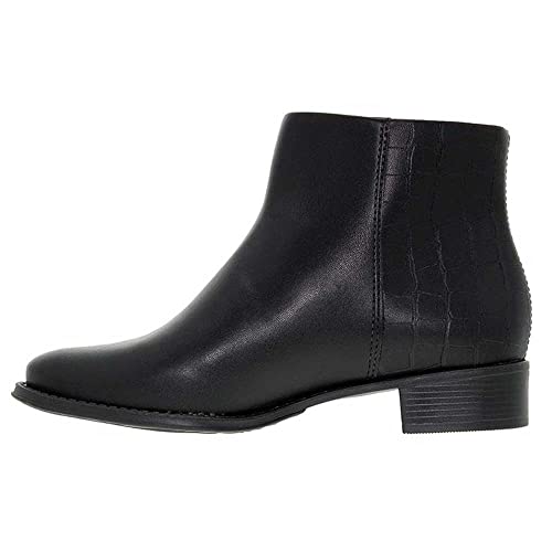 Bota Beira Rio Estilo Fashion Napa Floather Zurique Salto Médio com Zíper,Preto,36