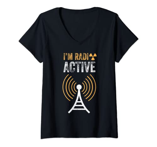 Femme Je suis opérateur radio amateur amateur drôle amateur amateur T-Shirt avec Col en V