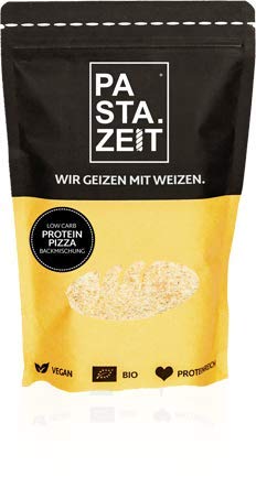 PASTAZEIT Low Carb Pizza - Pizza Backmischung - Low Carb, Vegan, Proteinreich, Bio, Weizenfrei - Protein Pizza mit der Backmischung von PASTAZEIT für deinen Pizzateig (10 x 300g) Cover