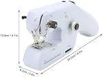 Hand Sewing Machine, Plastic Stainless Steel Handheld Electric Sewing Machine Just Press the Power Button to Use for Sewing Clothes DIY Cutains Family Travel 4 Aa Batteries (Battery Not Included)