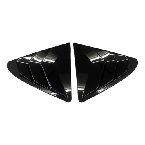 �Ԃ̃��A���[�o�[�E�B���h�E�T�C�h�V���b�^�[�J�o�[���N�T�X IS300 IS250 200t 2013-2020 �g�����X�e�b�J�[�x���g�X�N�[�v ABS �J�[�{���t�@�C�o�[(Glossy Black)