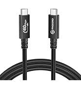 USB 4 Cable for Thunderbolt 4 Cable 2.62ft, PHIXERO USB C Cable 40 Gbps, with 100W Charging, Sing...