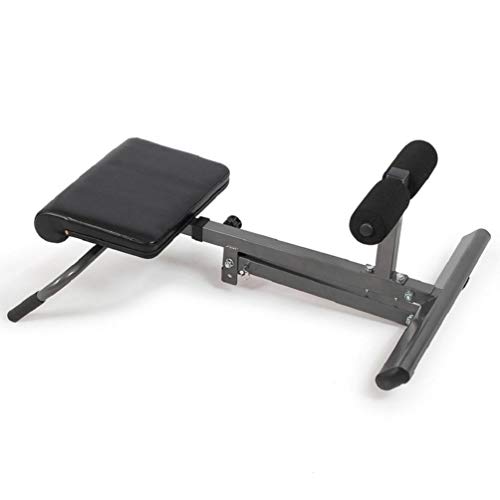 GKDGKD Adjustable Roman Chair, Back Hyperextension Bench with Push Up Exercise, Foldable Hyper Back Extension Equipment for Home Gym Fitness (Black)
