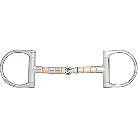 netproshop D-Trense, Gebiss gebrochen aus Edelstahl mit Kupferrollen Versch. Größen, Auswahl:11.5 cm Cover