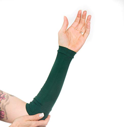 Forgotten Cotton Long Jersey Fabric Arm Cuff (Dark Green)3