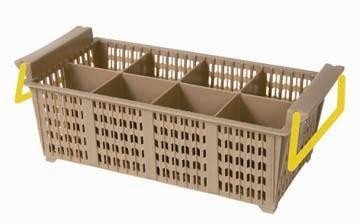 Winco PCB-8 8-Compartment Cutlery Basket with Handle, Set of 12