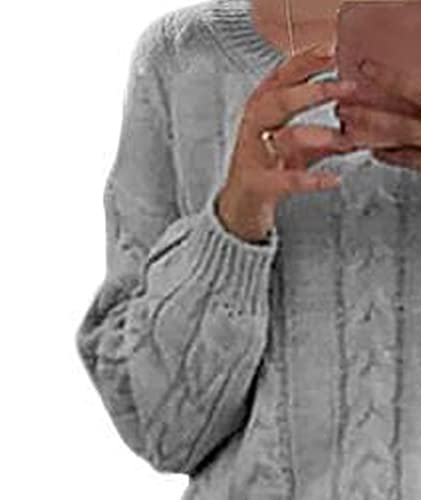 Image of Sexyshine Women's Cable Knit Long Skirt 2 Piece Outfit Chunky Oversized Pullover Sweater Top and Long Pencil Skirt Sets