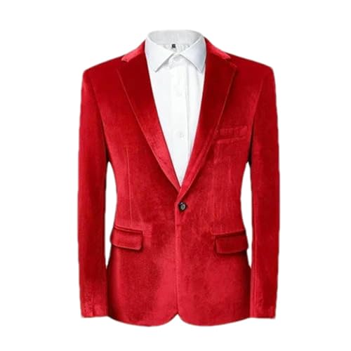 Veste de costume velours doré pour homme blazer rouge ajusté de haute qualité