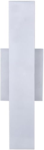 Craftmade ZA2600-BAO-LED Rens - Aplique de pared para exteriores, 1 luz LED de 20 vatios, aluminio cepillado, 16 pulgadas de alto x 5 pulgadas de