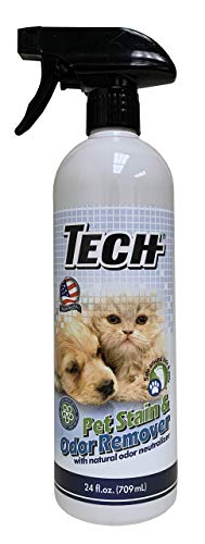 TECH Pet Stain & Odor Remover for Carpets - Eliminate Urine, Feces, Vomit, Drool and Other Pet Stains and Odor Instantly (24 oz)