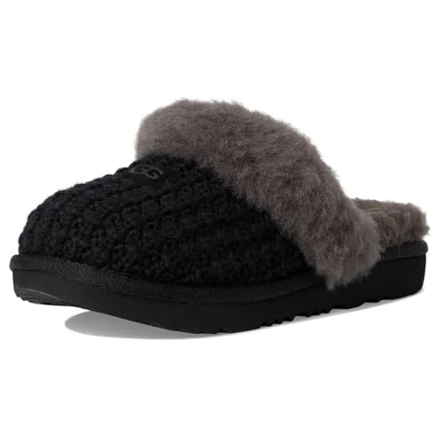 UGG Kids K Cozy Ii Knit Slipper Black 5
