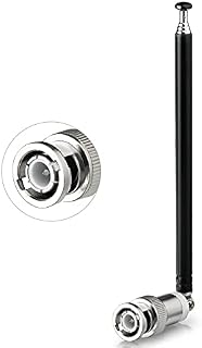 Bingfu VHF UHF 5-Sections 42cm Telescopic Radio Scanner Antenna with BNC Connector for CB Radio Scanner Amateur Radio Two-way Radio Mobile Scanner FM Transmitter Wireless Microphone Receiver