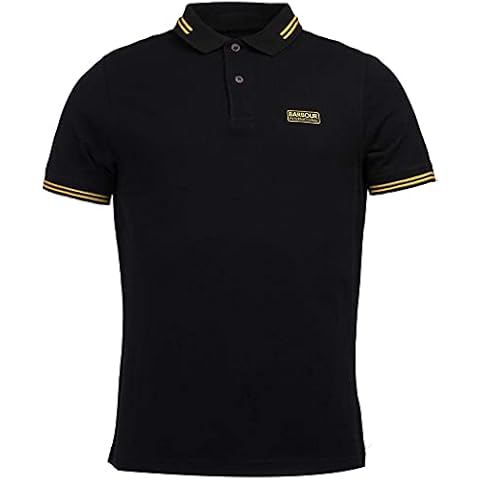 Barbour International Essential Tipped Polo Shirt MML0975BK31 Black Cover
