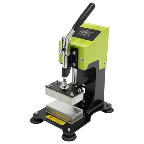 Máquina de prensado en caliente de doble cara, compacta, 6 x 12 cm, con pantalla LCD y control de temperatura (0 – 200 °C), prensa de calor portátil para manualidades, impresión y transferencia de