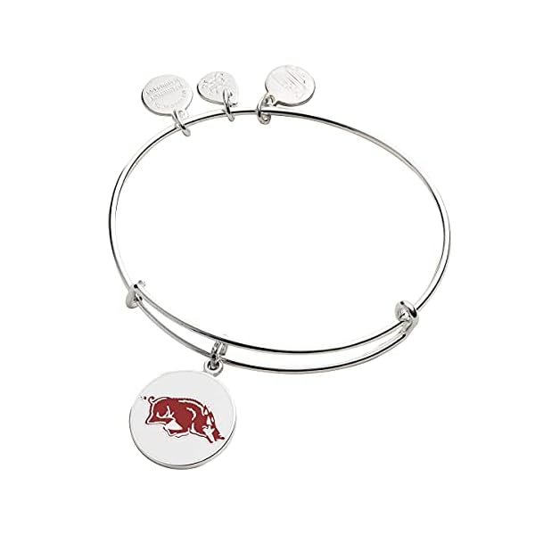 Alex and Ani Collaborations Expandable Bangle for Women, Collegiate Charms, Shiny Finish, 2 to 3.5 in