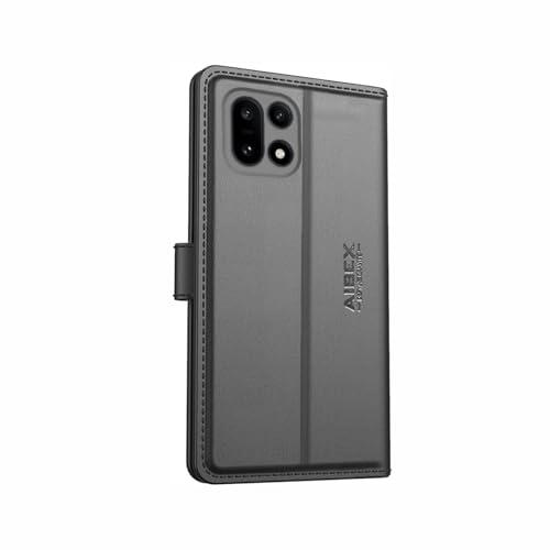 Image of AIBEX Compatible for OnePlus 15 5G Flip Cover Leather Finish | Inside TPU with Card Pockets | Wallet Stand | Complete Protection Flip Case Black