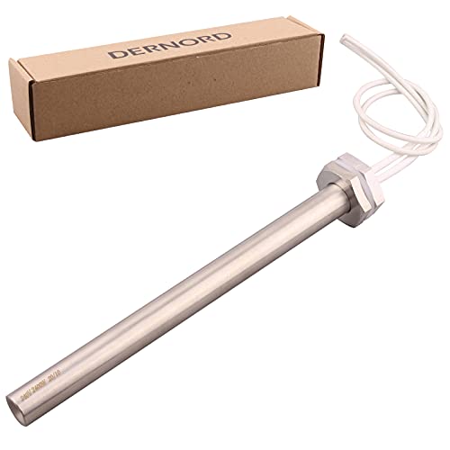DERNORD Tipo de cartucho de elemento calefactor de 1 pulgada Calentador de agua eléctrico BSP Rosca Brida de acero inoxidable (240V 2400W)