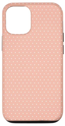 Elegant Polka Dots Soft White and Blush Pink X}zP[X iPhone 12/12 Pro p
