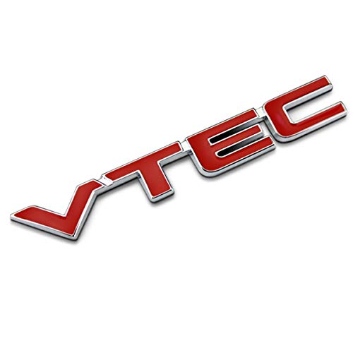Teemous 2.4 VTEC 3D Metal Car Sticker Emblem Fit for Civic Accord Odyssey CRV,Rear Label Word Label Body Sticker (VTEC-red)