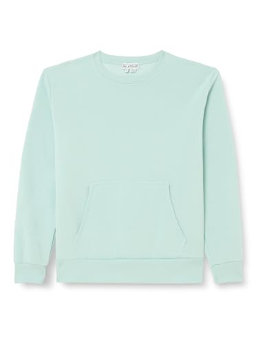 Sweat tricot homme col rond menthe glacée aux finitions soignées XL