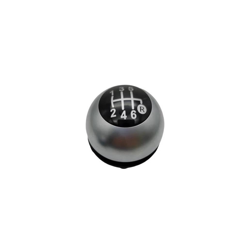 POANBCGY Shift Ball Joint 5 6 Speed Car Shift Knob Gear Knob for Fiat 500 Car Styling Auto Accessories(Silver 6 Speed)
