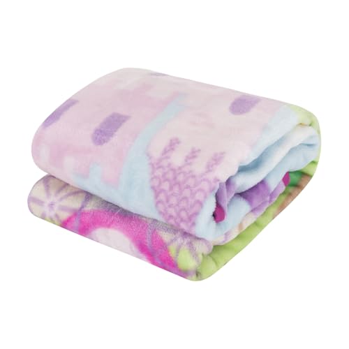 Image of EVERYDAY KIDS Toddler Throw Blanket - 30 inch by 40 inch - Princess Storyland - Super Soft, Plush, Warm and Comfortable