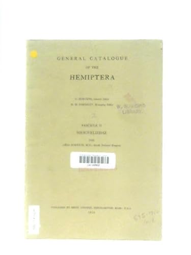 General Catalogue of The Hemiptera, Fascicle II - Mesoveliidae