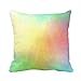 Poszewka na poduszkę żółty kolor akwarela abstrakcyjna wiosna różowa mieszanka pastelowy turkus 45 x 45 cm poszewka na poduszkę dom dekoracyjna kwadratowa poszewka na poduszkę poszewka na poduszkę