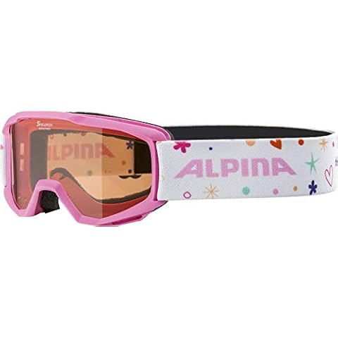 ALPINA PINEY - Beschlagfreie, Extrem Robuste & Bruchsichere Skibrille Mit 100% UV-Schutz Für Kinder, rose-rose, One Size Cover