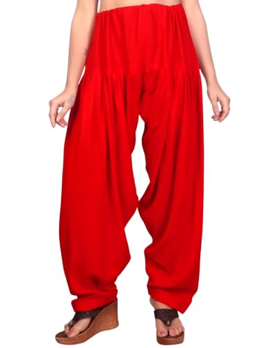 Image of FASHION GALLERY Women's Rayon Relaxed Fit Patiala Salwar with Full Length Drawstring Closure Type and Flexible Waist | Patiala Pant for Woman Free Size Fit Upto XXL