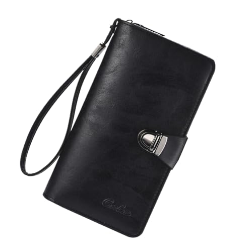 [Hynqur] 財布 メンズ 大容量 長財布 一流の職人が作る レザー 長財布 カードがたくさん入る財布 ビジネス スタイリッシュ 日常の支払い、スーツのマッチング、ホリデーギフトに最適