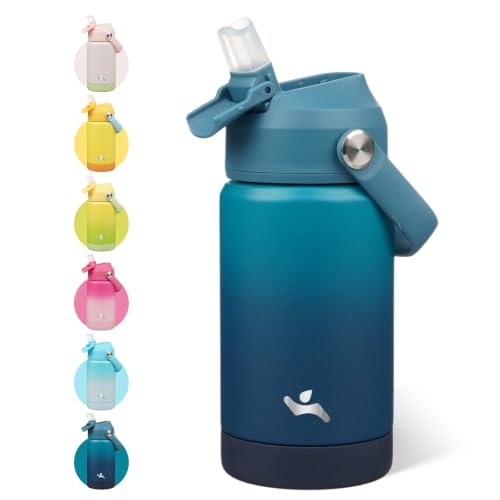 Image of Konokyo 12 oz Insulated Stainless Steel Sports Water Bottle with Straw Lid