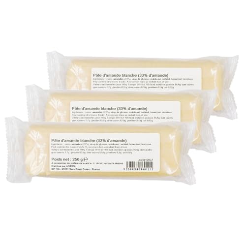 Lot 3x Pâte d'amande blanche 33% - Paquet 250g