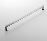 FEKEWIO Glass Shower Door Handle 600mm/24 inches Round Corner Single Side Towel Bar 304 Stainless Steel for 1/4" to 1/2" Thickness Glass - Brushed Nickel