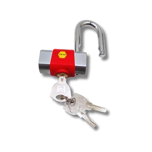 Image of Heavy Duty Keyed Lock | Hardened Steel Shackle Lock | Anti-Rust Security for Gate, Warehouse & Outdoor Use (ALT-30 RED (60MM))