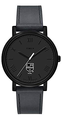 Image of Timex Tribute Women's Night Game 42mm Stainless Steel Quartz Watch with Leather Strap