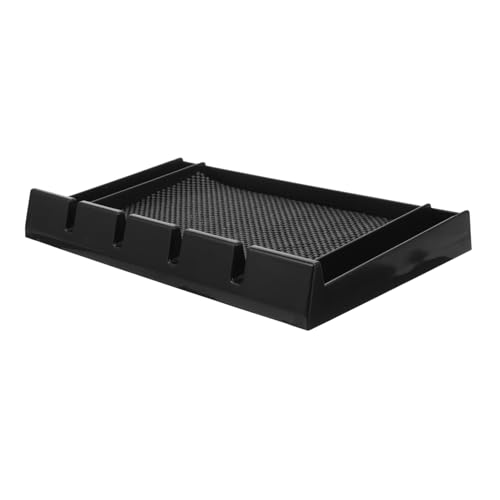 Amosfun Barber Clipper Organizer Tray Non-slip Mat and Clipper Guard Holder Vintage Style Hair Trimmer Storage Case for Professional Barber Station and Hairdressing Tools