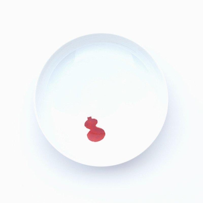 Amazon.co.jp: 有田焼 赤絵・呉須六瓢 4寸蓋物 ウッド